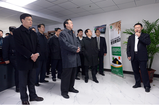 时任河南省省委书记郭庚茂（前排左二）、省长谢伏瞻（前排左一）莅临免费在线看片视频集团指导工作